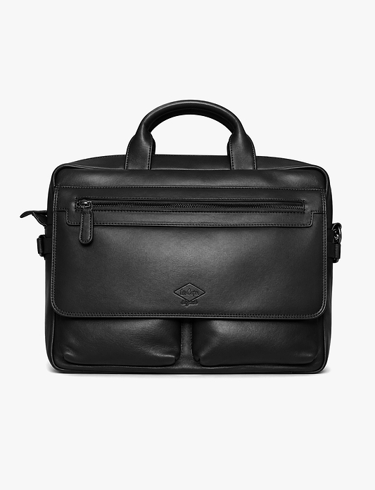 Lee Cooper 2324 - תיק מחשב מעור לי קופר בצבע שחור