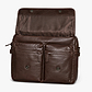 Lee Cooper 2324 - תיק מחשב מעור לי קופר בצבע חום כהה