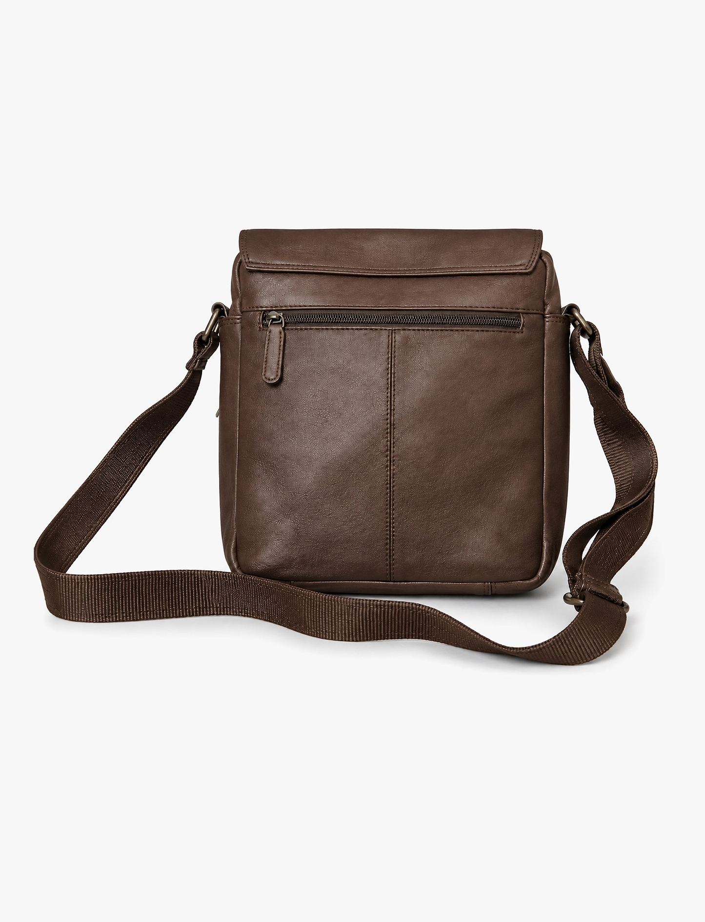 Lee Cooper 2326 - תיק צד עור לי קופר לגברים בצבע חום כהה