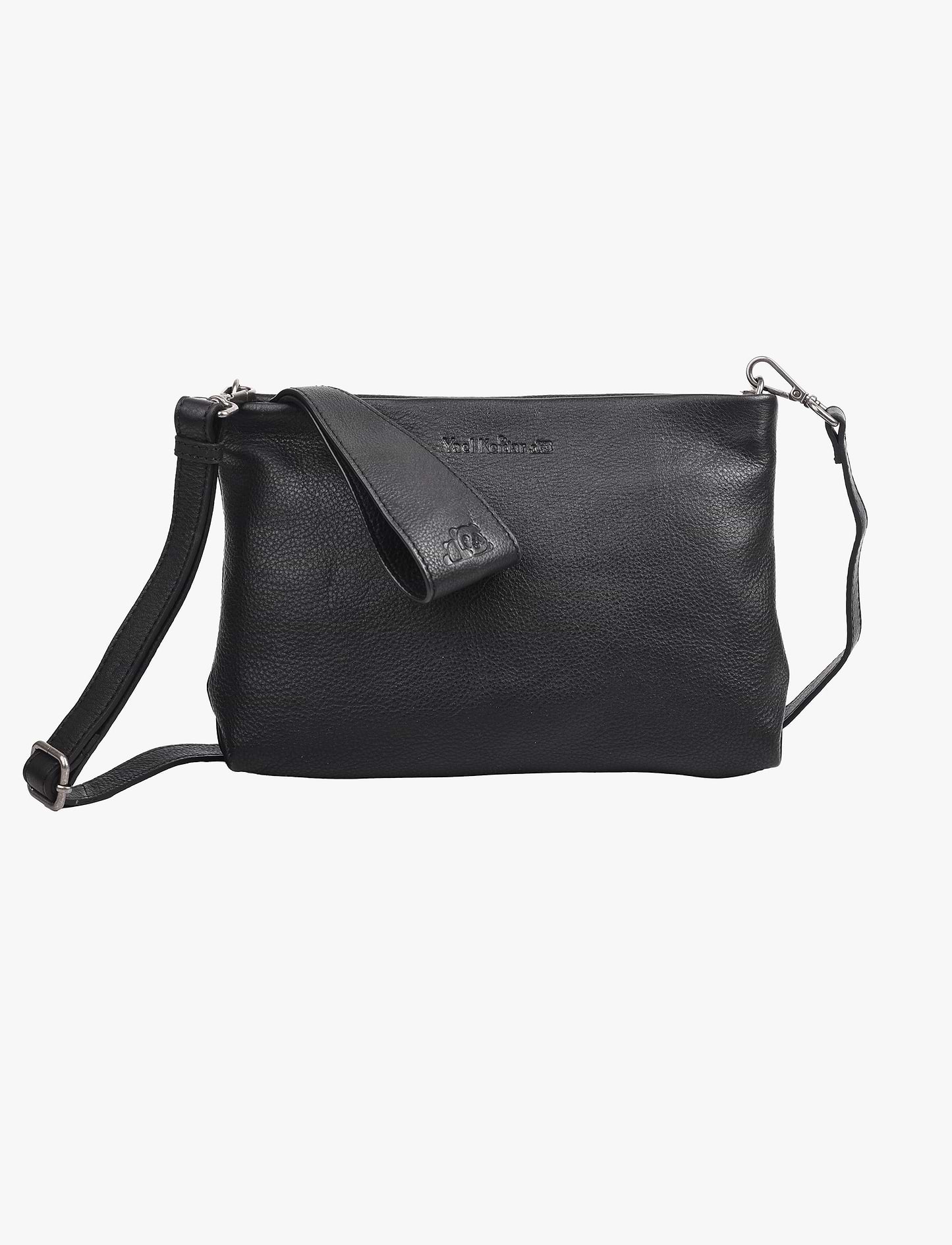 Yael Keidar 37657 - תיק צד שחור מעור לנשים יעל קידר