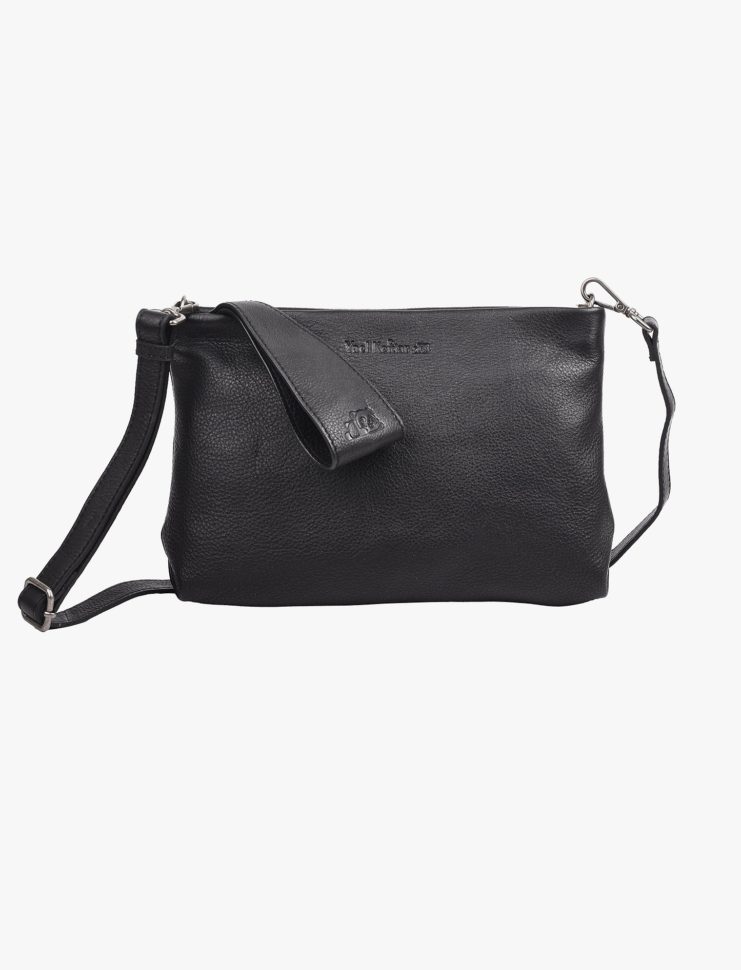 Yael Keidar 37657 - תיק צד שחור מעור לנשים יעל קידר