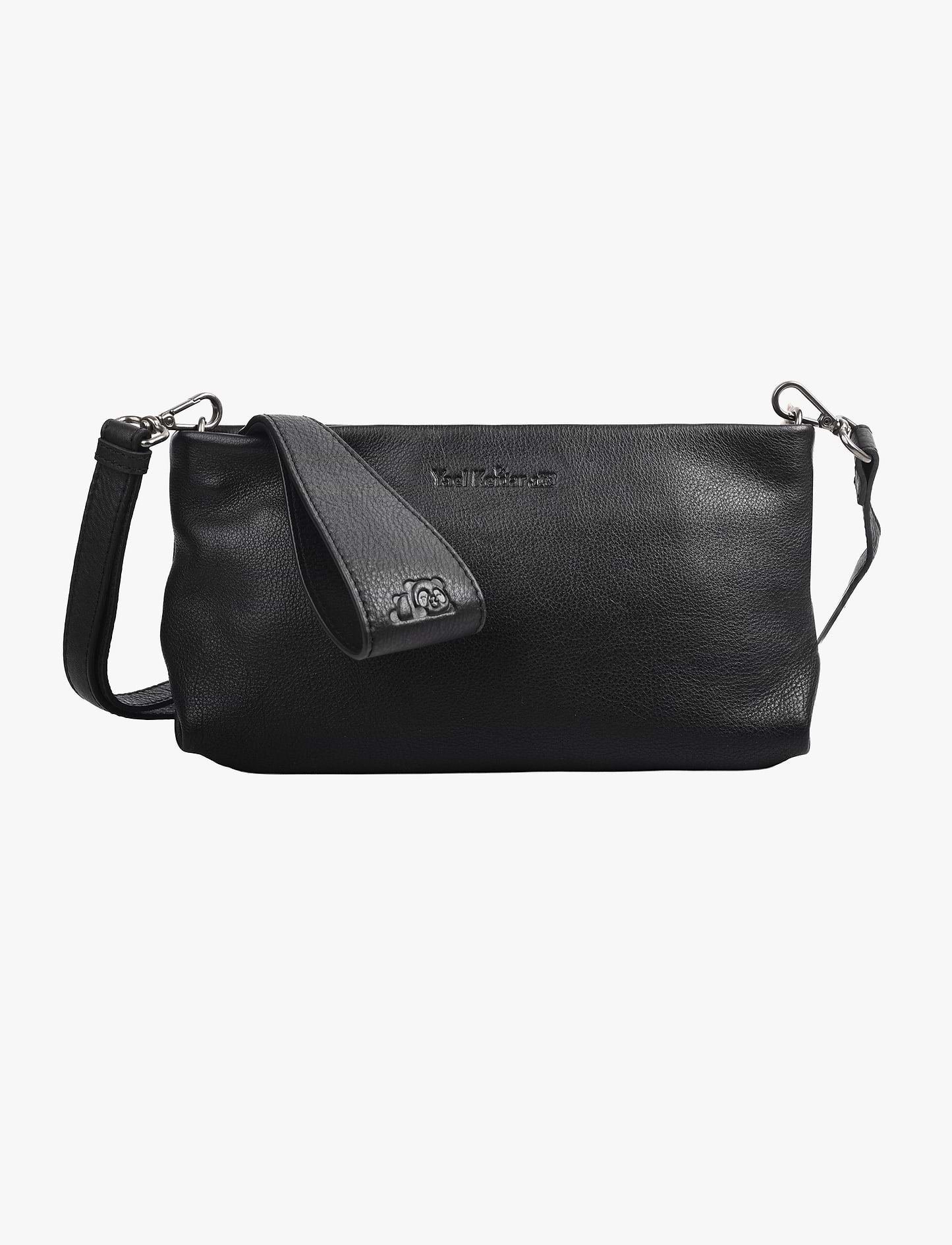 Yael Keidar 37658 - תיק צד שחור מעור לנשים יעל קידר