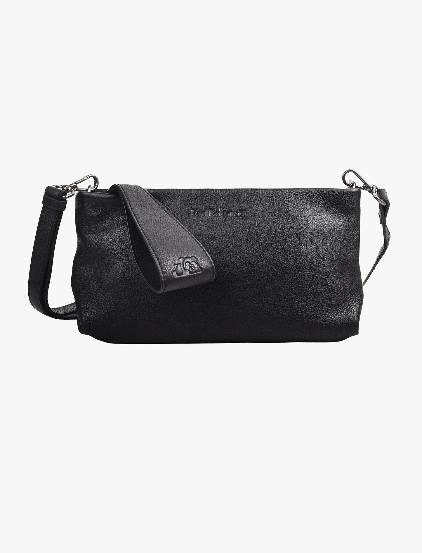 Yael Keidar 37658 - תיק צד שחור מעור לנשים יעל קידר