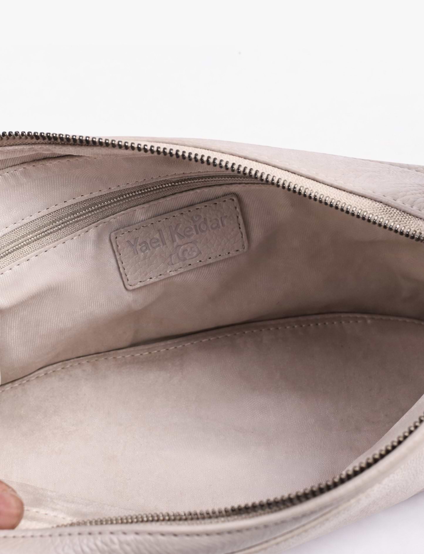 Yael Keidar 37658 - תיק צד בז' מעור לנשים יעל קידר