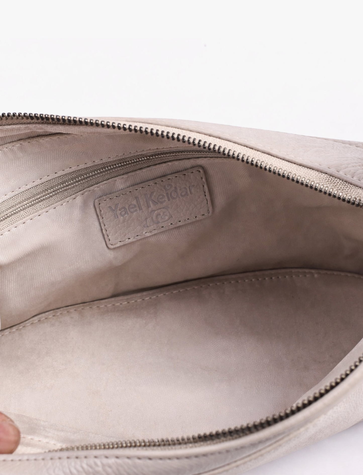 Yael Keidar 37658 - תיק צד בז' מעור לנשים יעל קידר