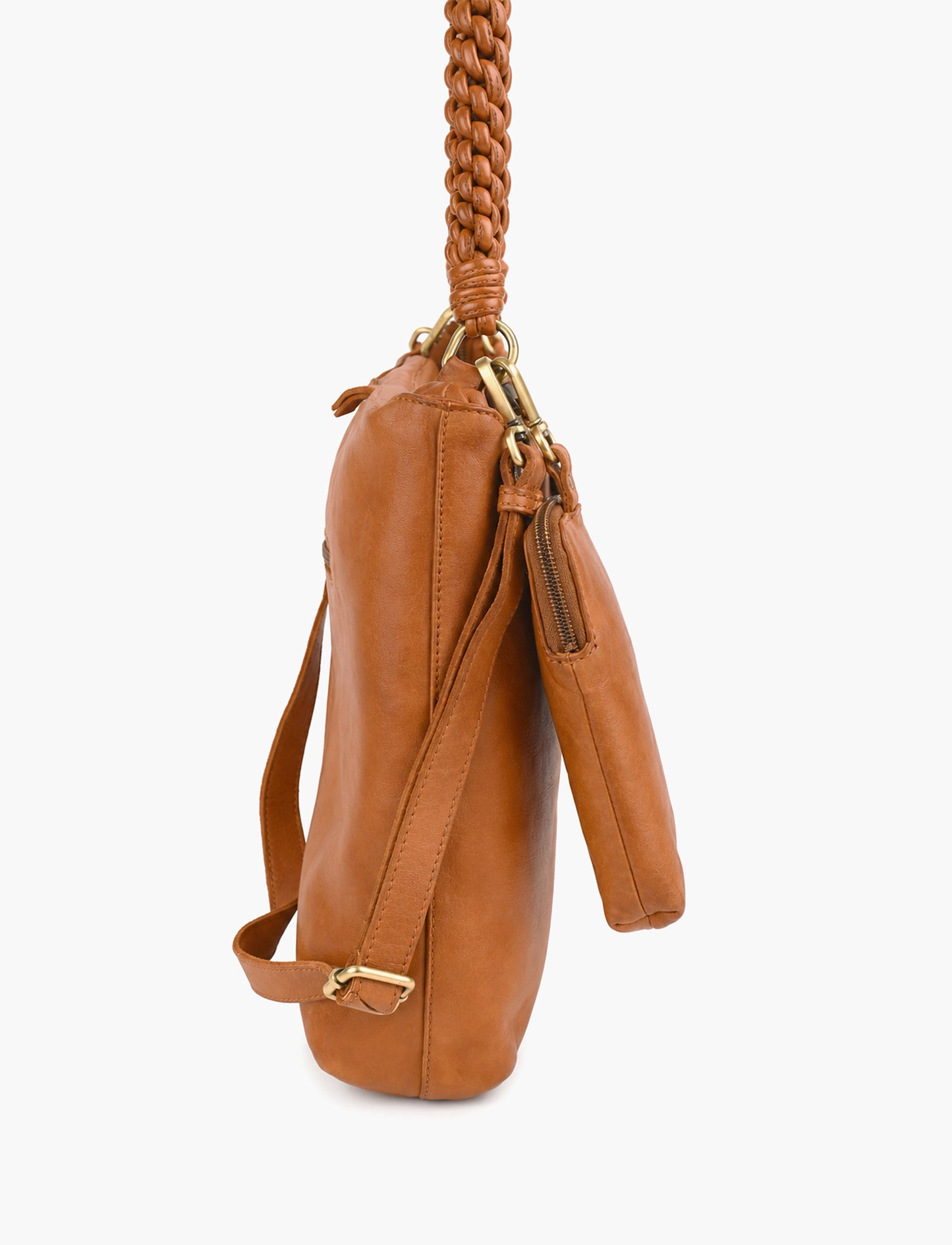 Yael Keidar Leather Side Bag 38766 - תיק צד עור יעל קידר טאן לנשים