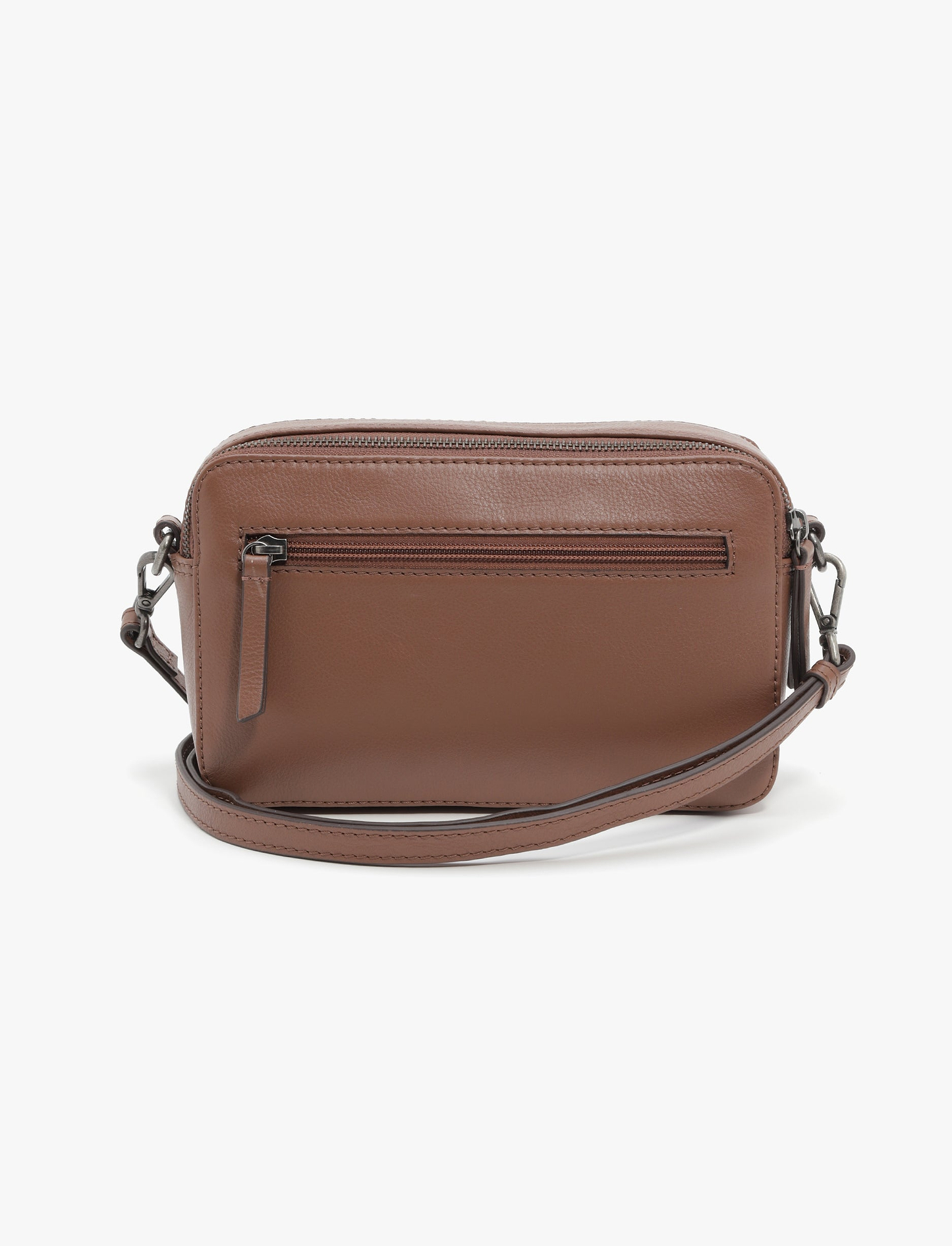 Yael Keidar Leather Side Bag 38767 - תיק צד עור יעל קידר חום כהה לנשים