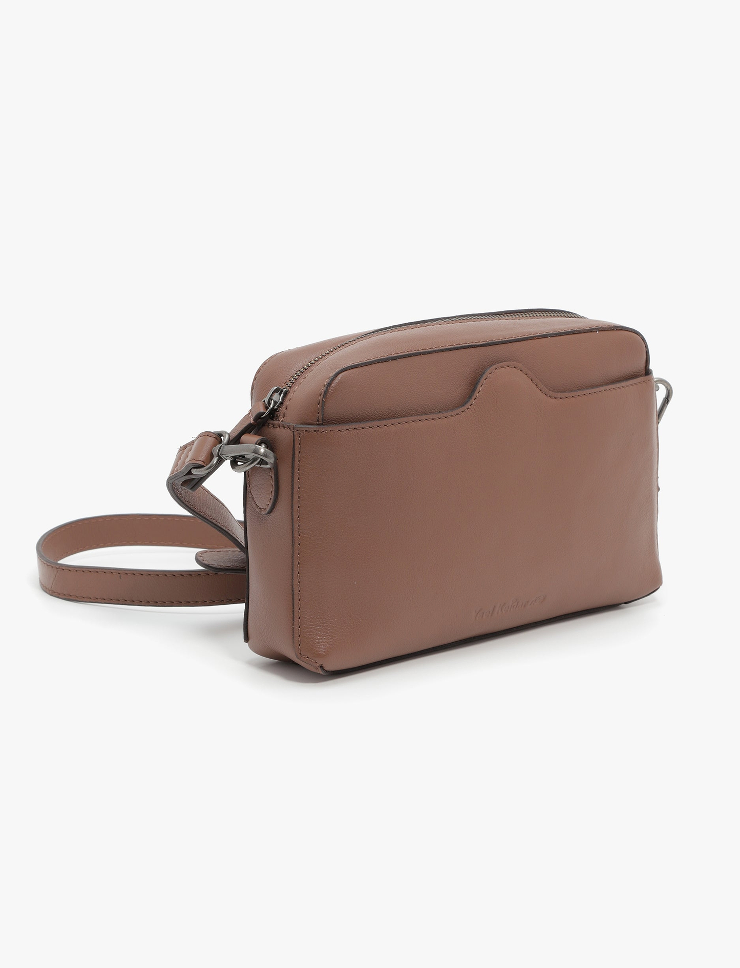Yael Keidar Leather Side Bag 38768 - תיק צד עור יעל קידר חום כהה לנשים