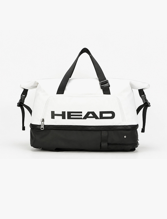 Head Travel Duffle Bag - תיק נסיעות דאפל בצבע שחור/לבן