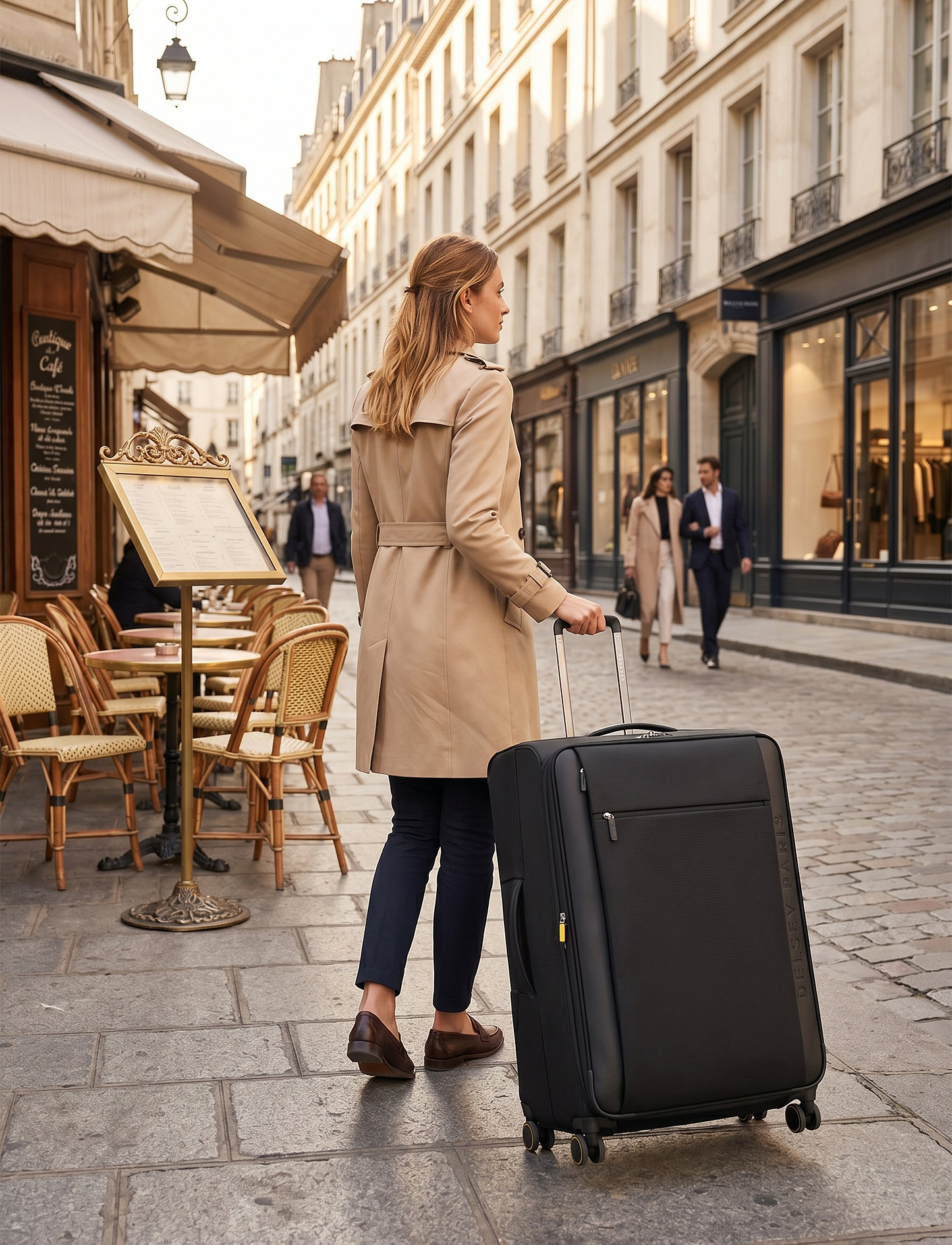 Delsey Montmartre Soft Luggage Set - סט 3 מזוודות רכות דלסי בצבע שחור