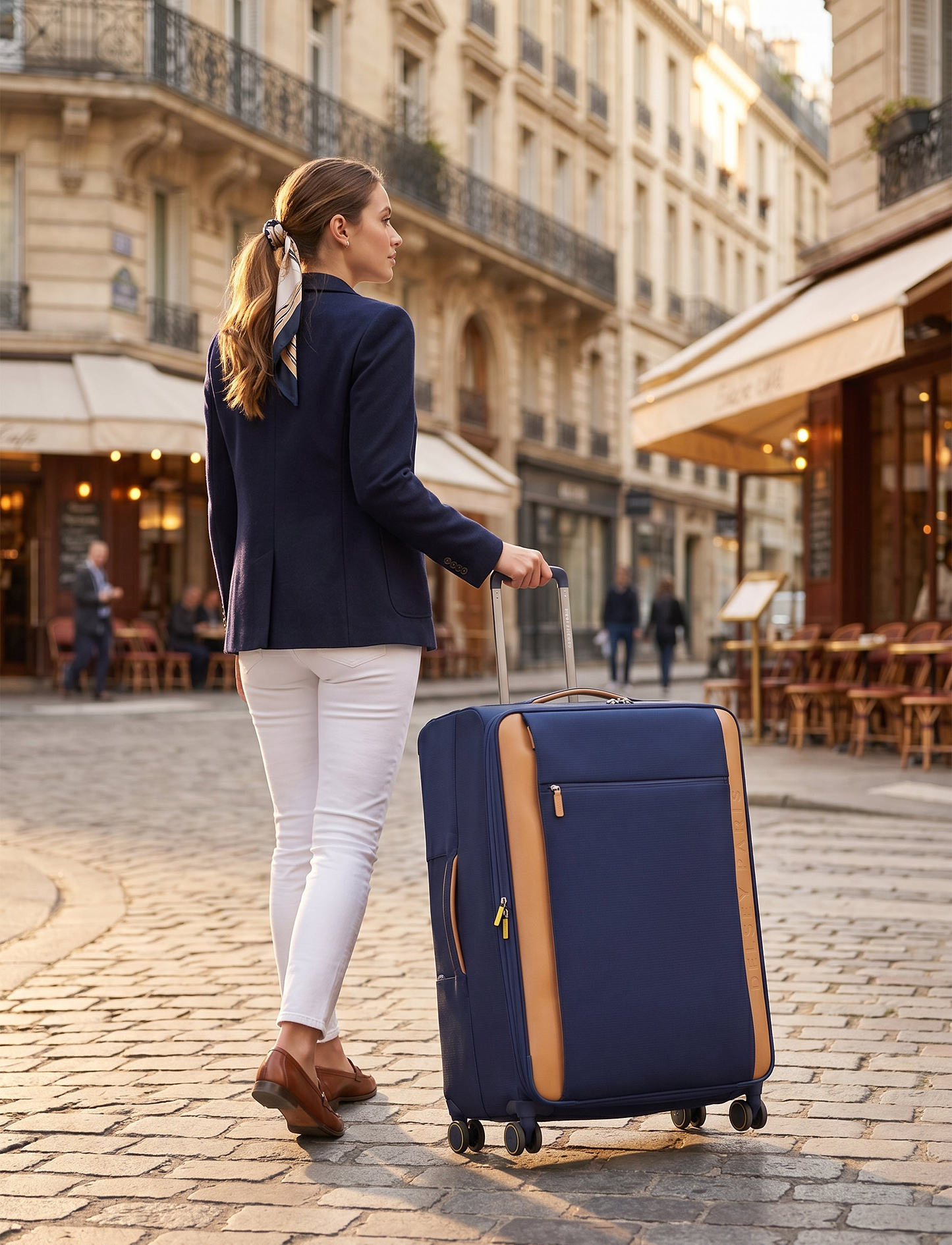 Delsey Montmartre Soft Luggage Set - סט 3 מזוודות רכות דלסי בצבע נייבי