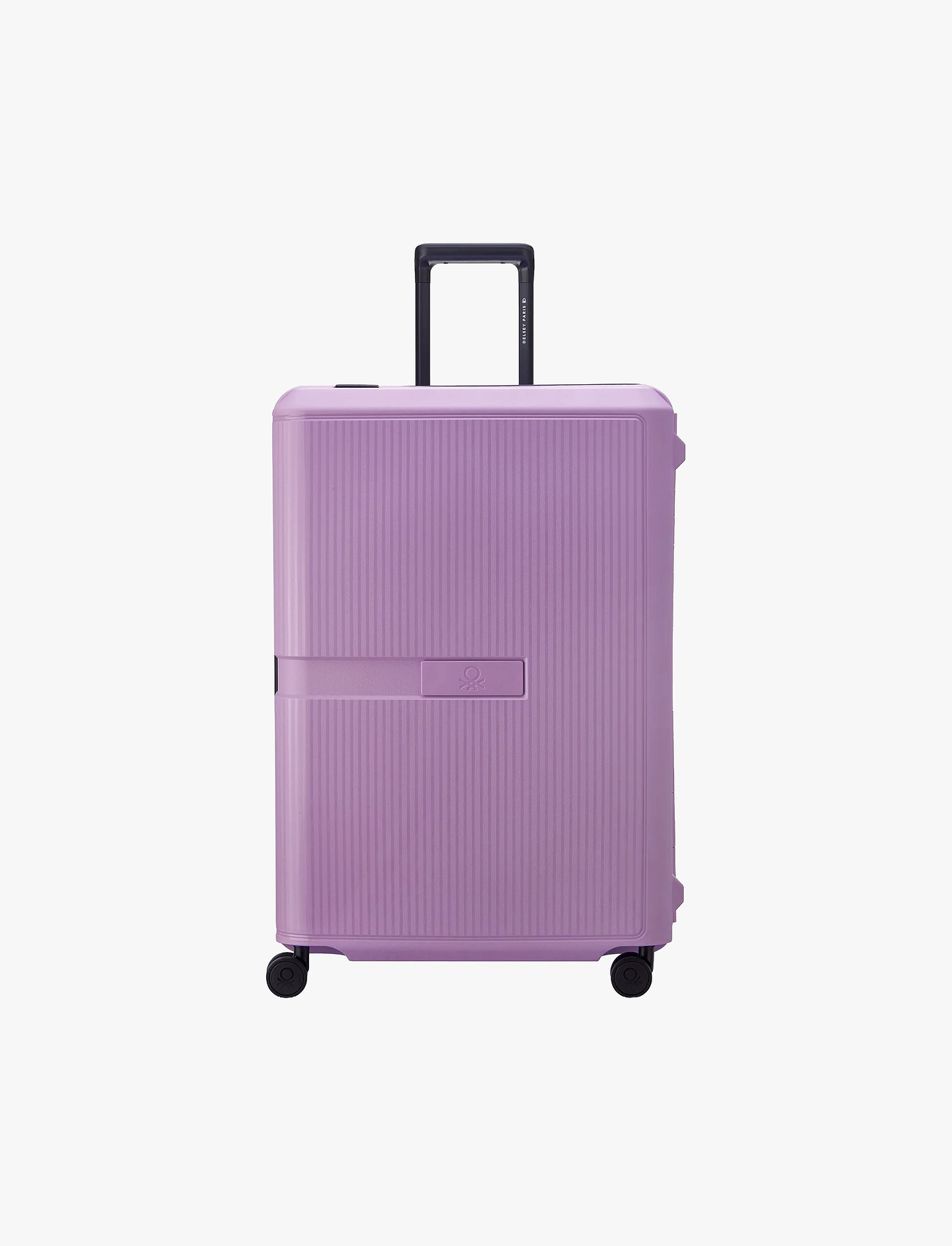 Delsey Color Block Hard Val TR - מזוודה קשיחה דלסי ללא רוכסן בצבע סגול