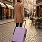 Delsey Color Block Hard Val TR - מזוודה קשיחה דלסי ללא רוכסן בצבע סגול