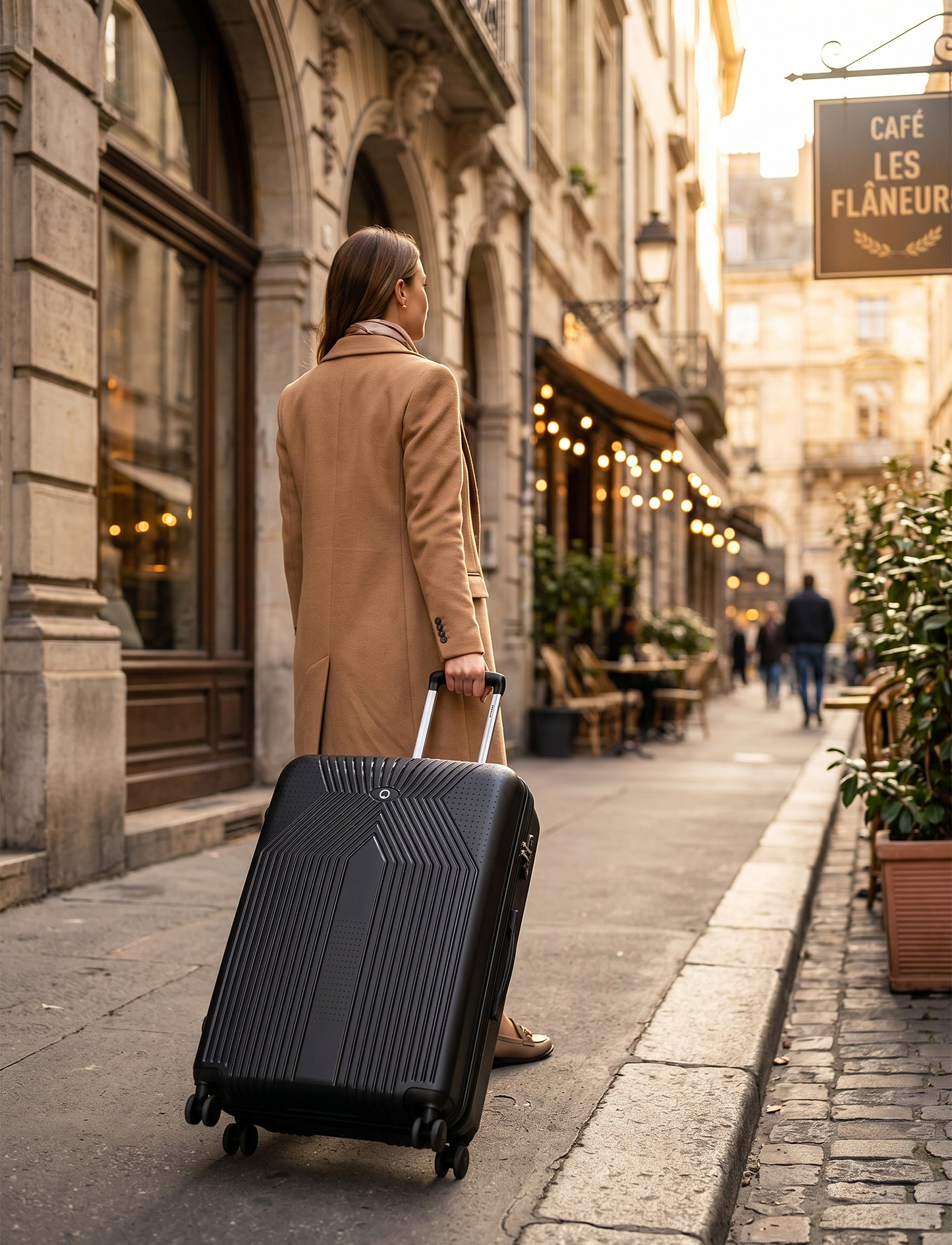 Delsey Ordener Hardside Luggage Set - סט 3 מזוודות קשיחות דלסי בצבע שחור