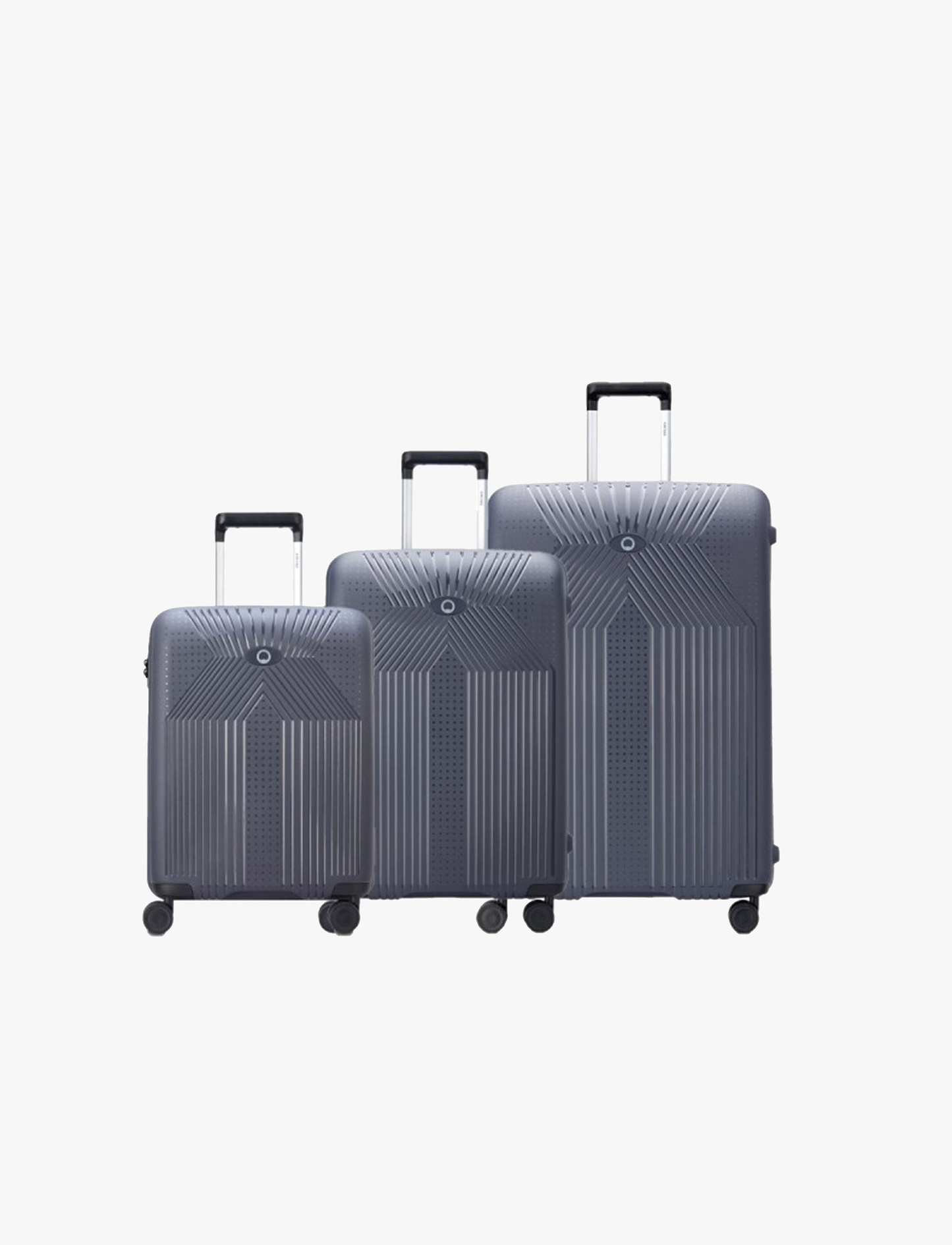 Delsey Ordener Hardside Luggage Set - סט 3 מזוודות קשיחות דלסי בצבע אפור