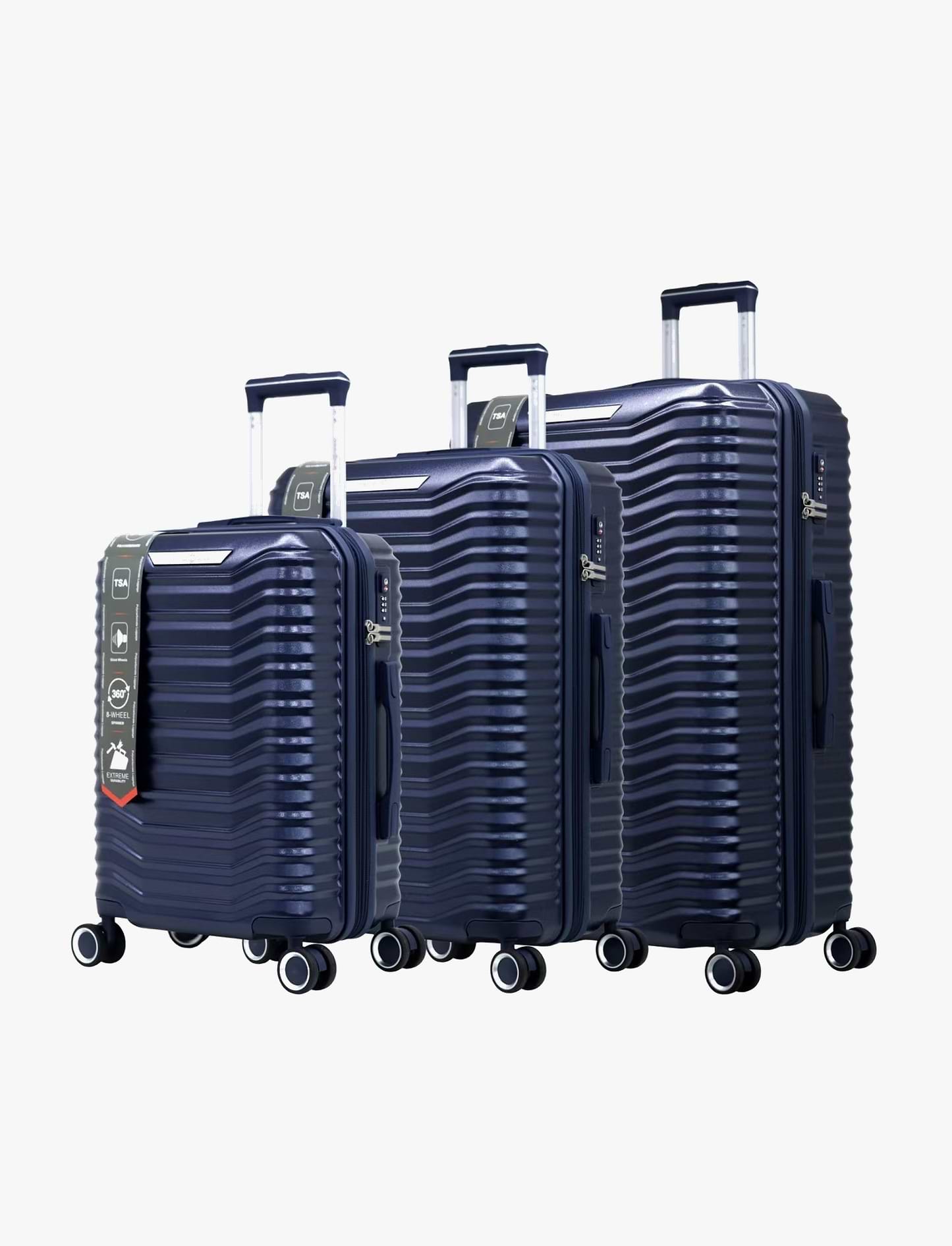 Travel Club Quartz - 'סט 3 מזוודות קשיחות 20/25/29 אינץ