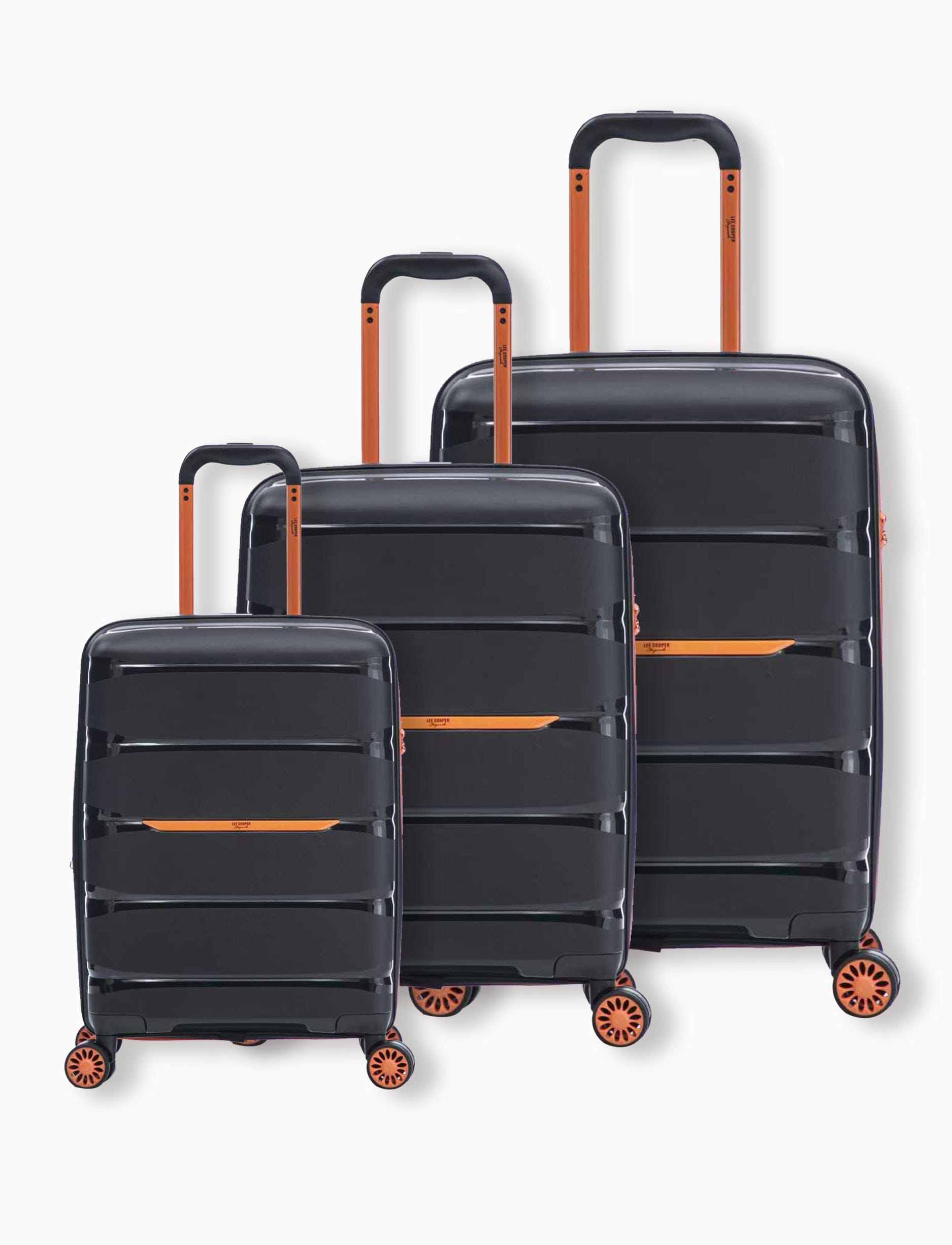 Lee Cooper Hardside Luggage PP LC ONYX - סט 3 מזוודות קשיחות לי קופר