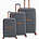 Lee Cooper Hardside Luggage PP LC ONYX - סט 3 מזוודות קשיחות לי קופר