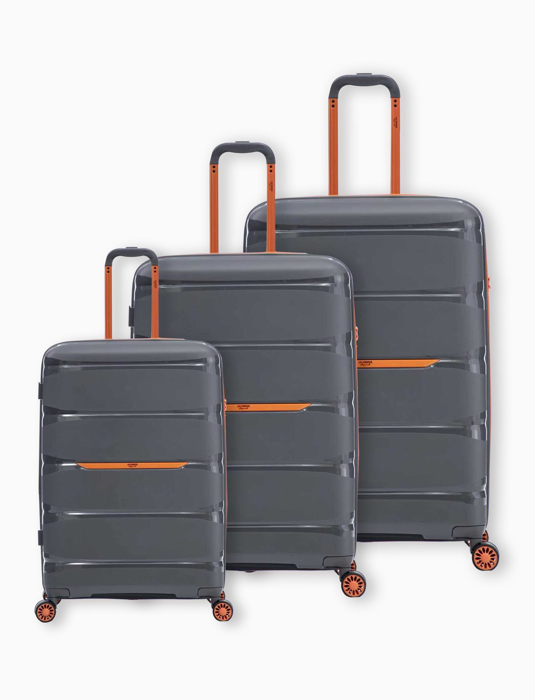 Lee Cooper Hardside Luggage PP LC ONYX - סט 3 מזוודות קשיחות לי קופר