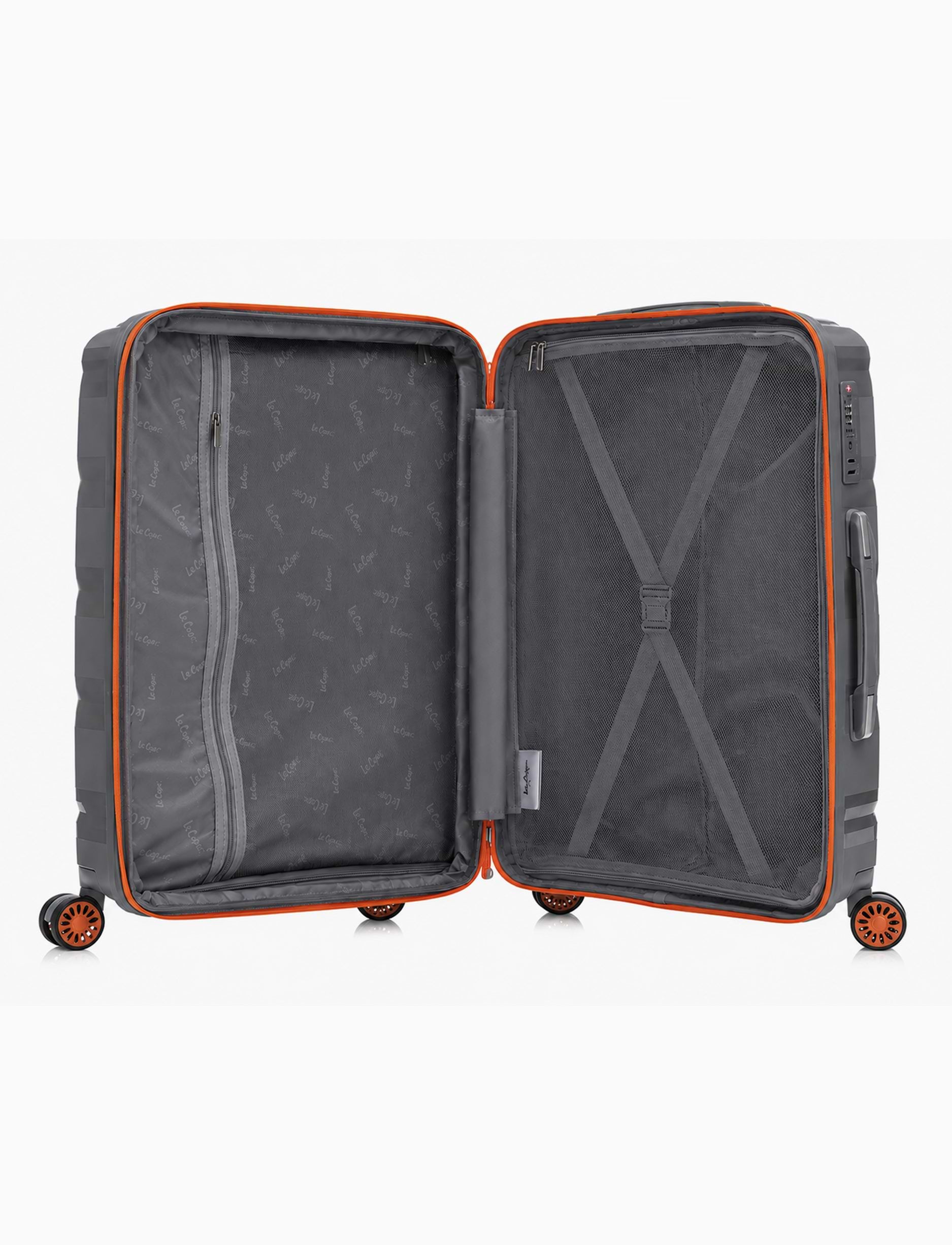 Lee Cooper Hardside Luggage PP LC ONYX - סט 3 מזוודות קשיחות לי קופר
