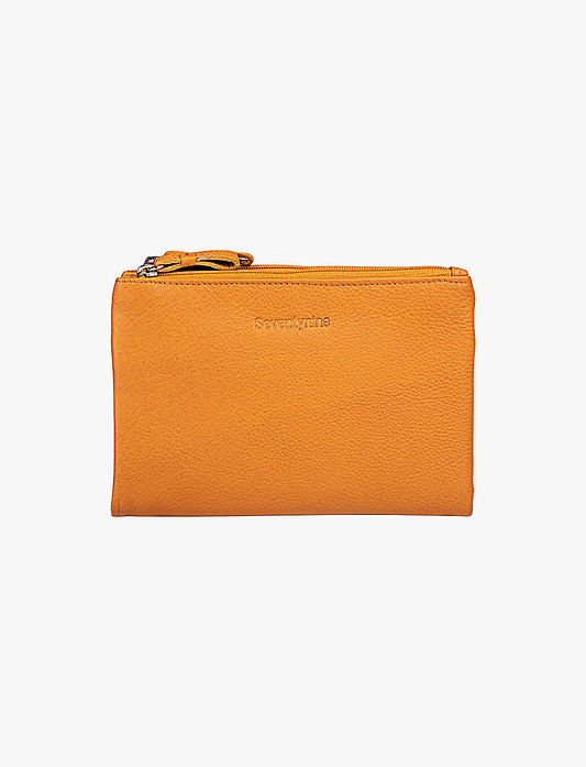 Seventy Nine Napa Leather Wallet - ארנק עור נפה סבנטי ניין חרדל לנשים