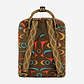 Fjallraven Kanken Art Mini -תיק גב קנקן מיני בהדפס אומנותי בצבע חום בהדפס מיוחד