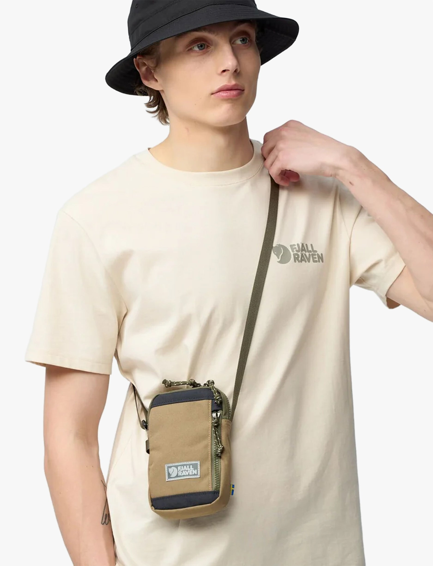 Kanken Vardag Pocket Small - תיק צד קנקן בצבע ירוק/חימר