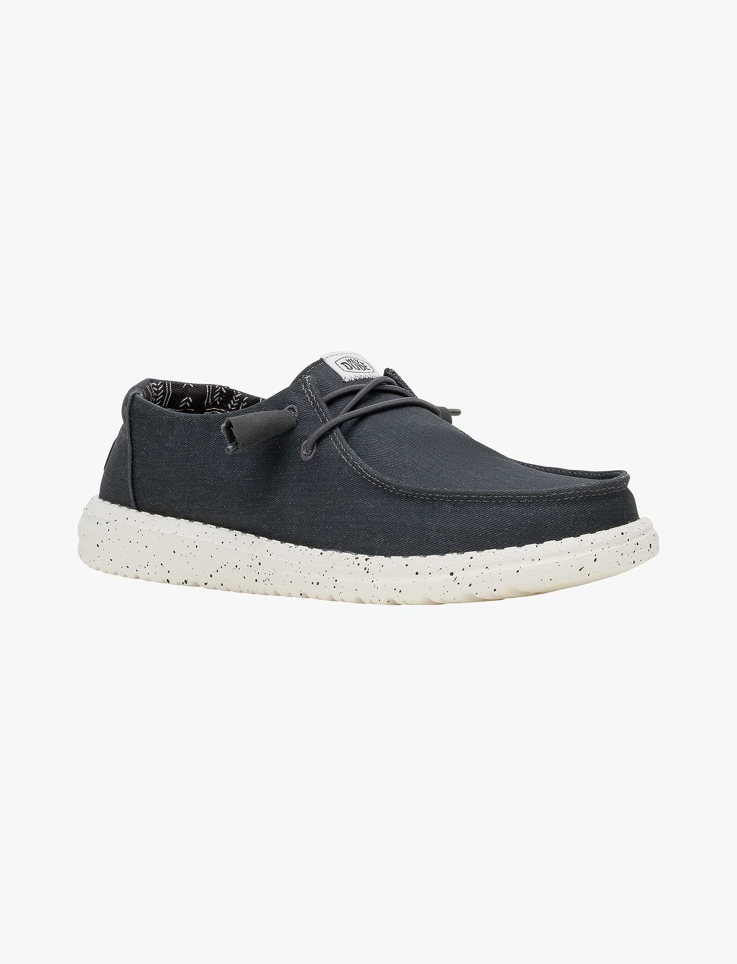 Hey Dude Lace Slip On Wendy Canvas - נעלי סליפ און היי דוד וונדי קנבס לנשים בצבע שחור