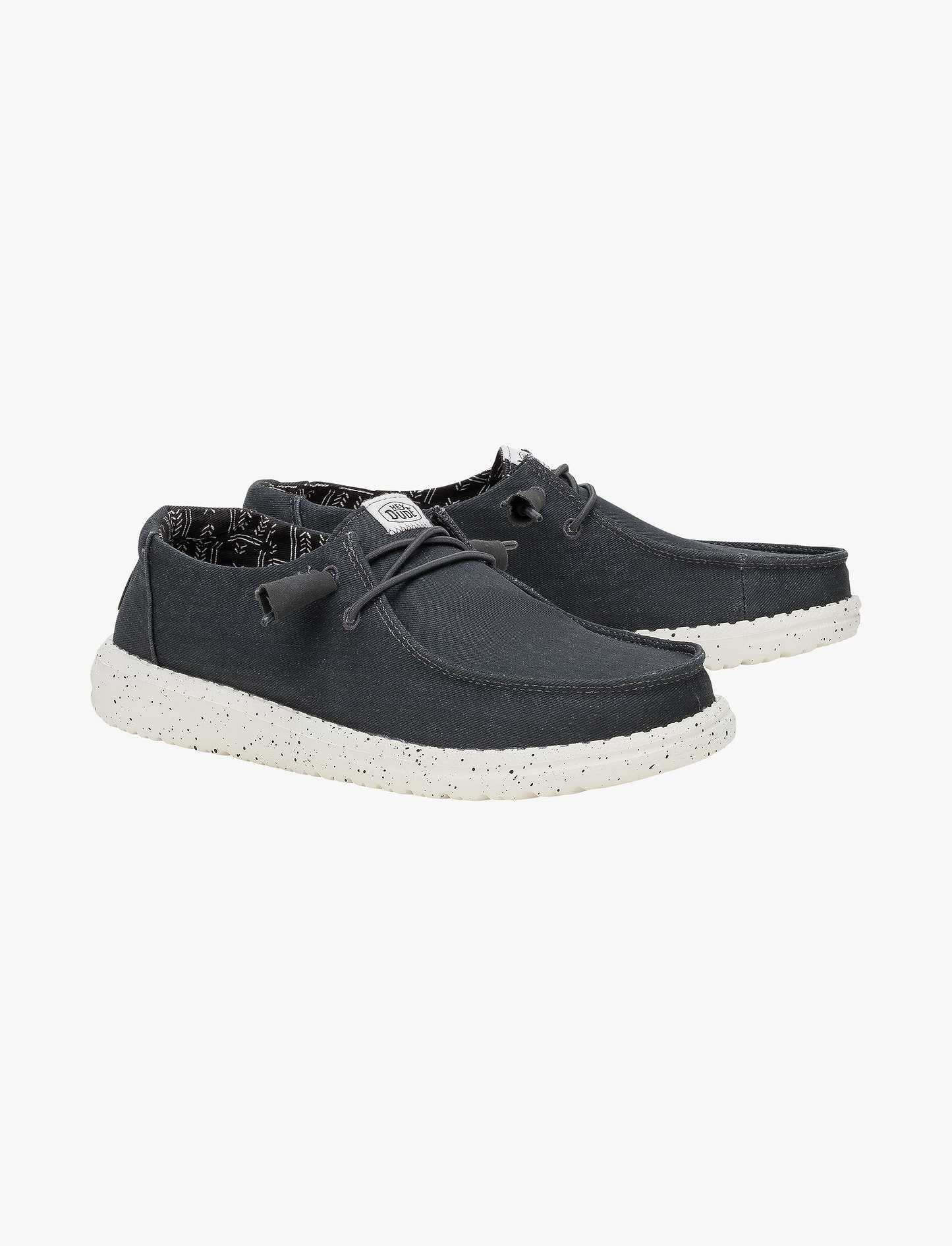 Hey Dude Lace Slip On Wendy Canvas - נעלי סליפ און היי דוד וונדי קנבס לנשים בצבע שחור