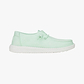 Hey Dude Lace Slip On Wendy Canvas - נעלי סליפ און היי דוד וונדי קנבס לנשים בצבע כחול מנטה