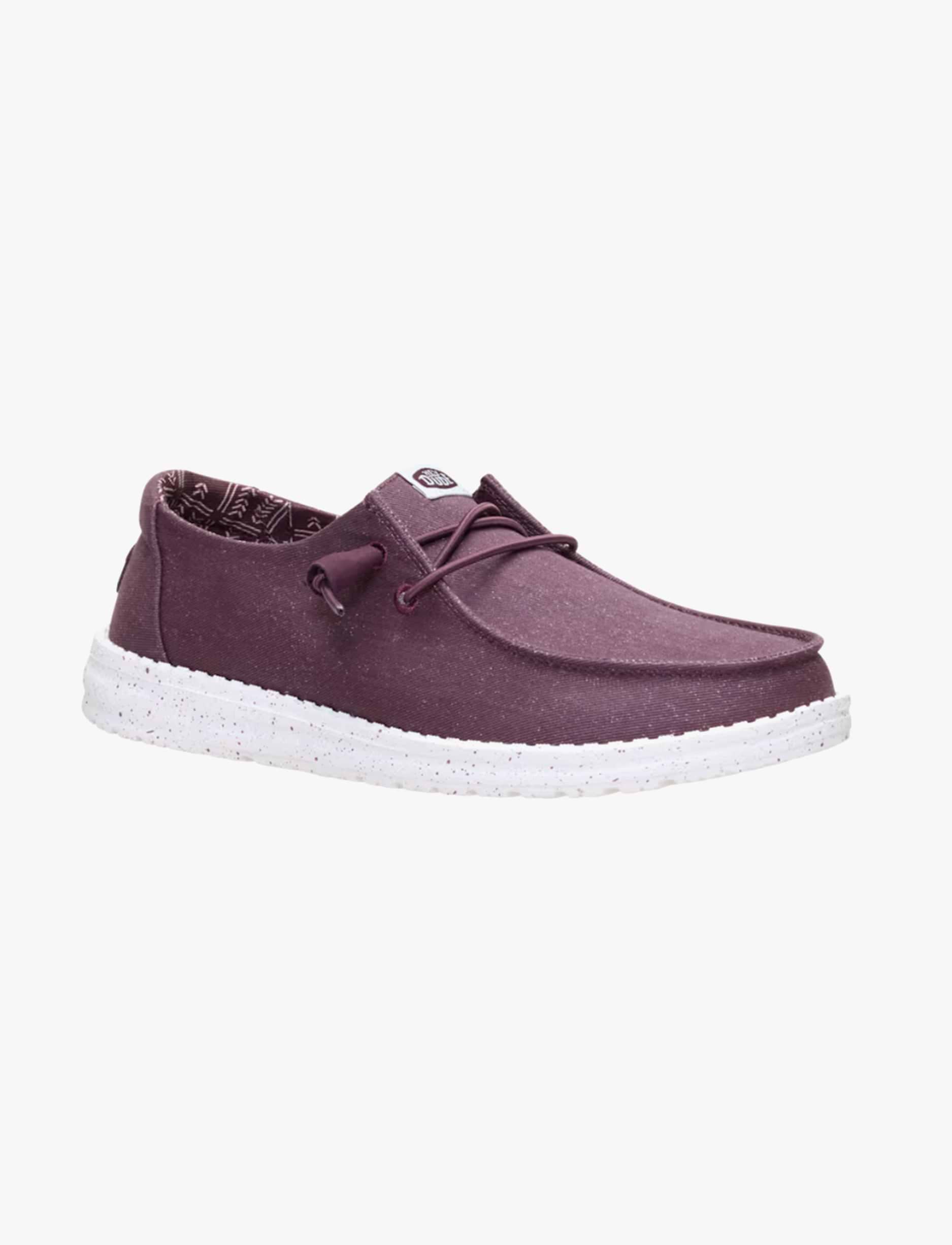 Hey Dude Lace Slip On Wendy Canvas - נעלי סליפ און היי דוד וונדי קנבס לנשים