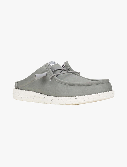 Hey Dude Wally Slip Stretch Canvas - כפכפי סליפ און וולי סטרץ' קנבס היי דוד לגברים בצבע אפור