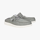 Hey Dude Wally Slip Stretch Canvas - כפכפי סליפ און וולי סטרץ' קנבס היי דוד לגברים בצבע אפור