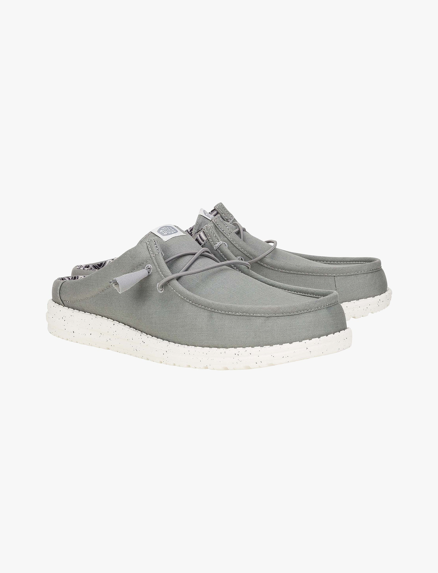Hey Dude Wally Slip Stretch Canvas - כפכפי סליפ און וולי סטרץ' קנבס היי דוד לגברים בצבע אפור