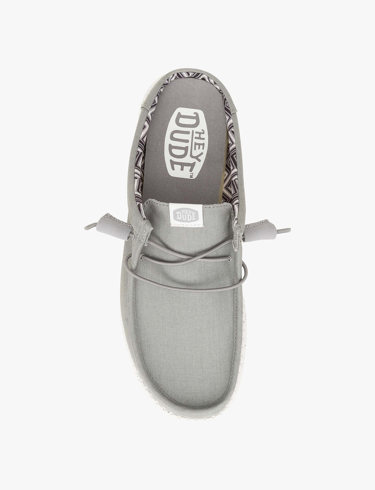 Hey Dude Wally Slip Stretch Canvas - כפכפי סליפ און וולי סטרץ' קנבס היי דוד לגברים בצבע אפור