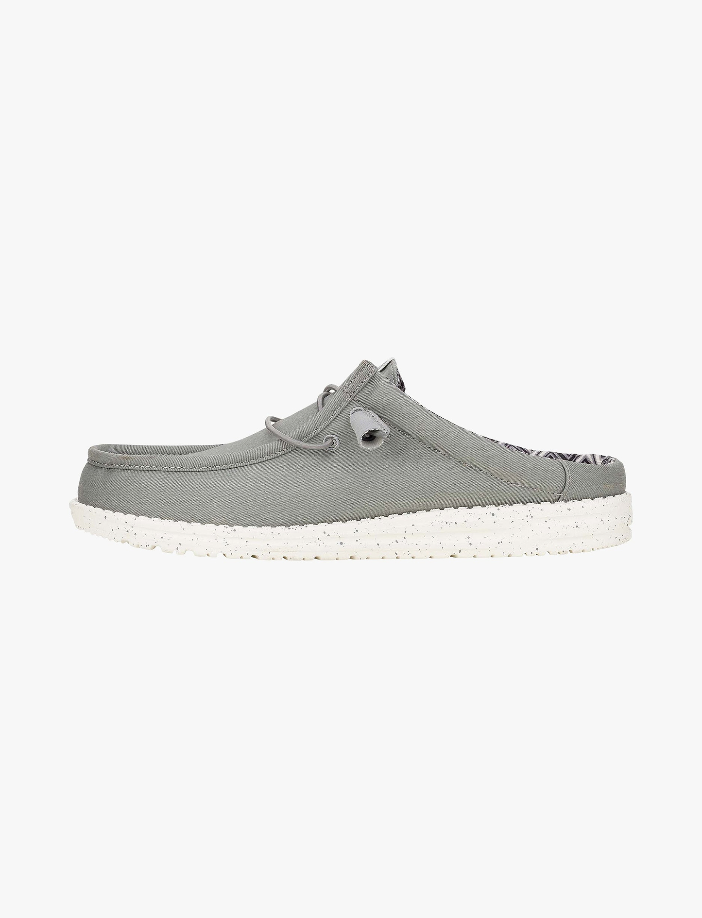 Hey Dude Wally Slip Stretch Canvas - כפכפי סליפ און וולי סטרץ' קנבס היי דוד לגברים בצבע אפור
