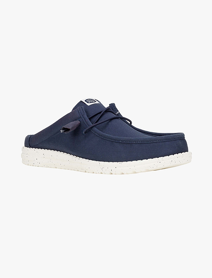 Hey Dude Wally Slip Stretch Canvas - כפכפי סליפ און וולי סטרץ' קנבס היי דוד לגברים בצבע נייבי