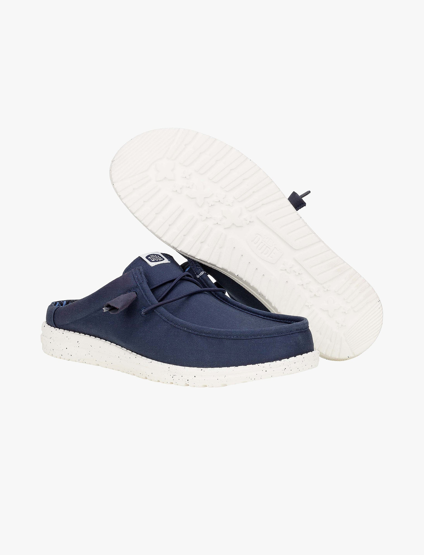 Hey Dude Wally Slip Stretch Canvas - כפכפי סליפ און וולי סטרץ' קנבס היי דוד לגברים בצבע נייבי