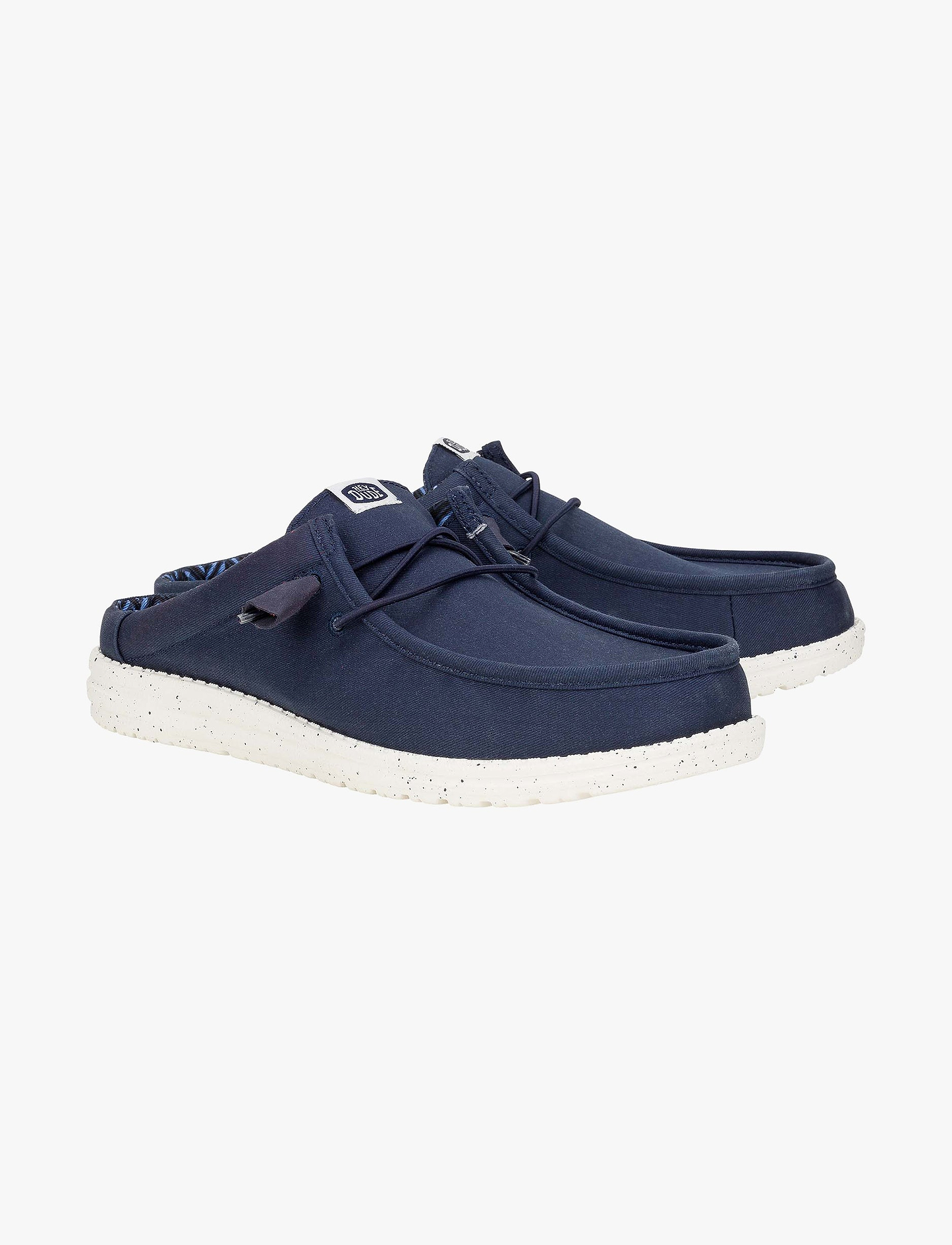 Hey Dude Wally Slip Stretch Canvas - כפכפי סליפ און וולי סטרץ' קנבס היי דוד לגברים בצבע נייבי