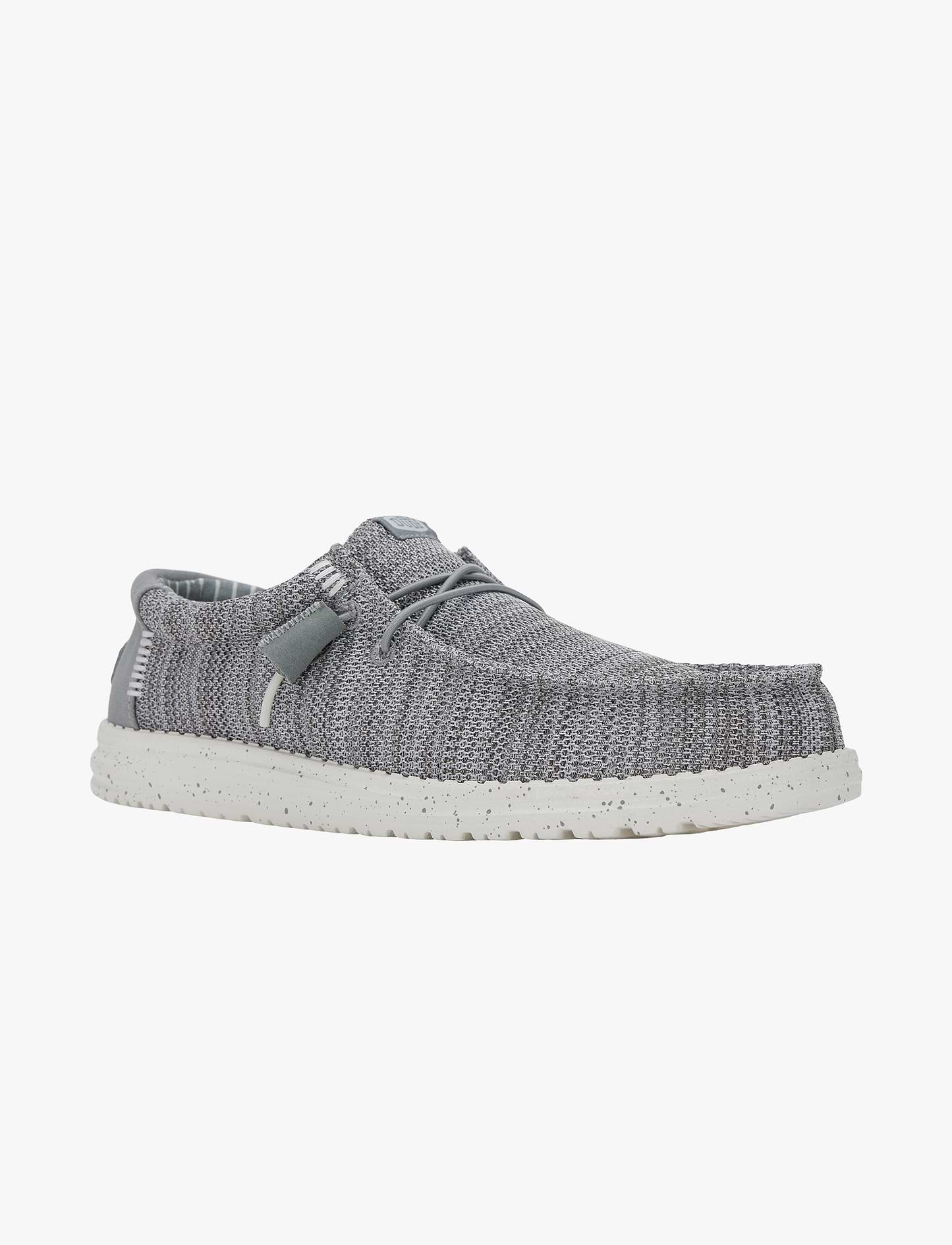 Hey Dude Slip On Wally Stretch Sox - נעלי סליפ און היי דוד לגברים בצבע אפור