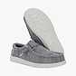 Hey Dude Slip On Wally Stretch Sox - נעלי סליפ און היי דוד לגברים בצבע אפור