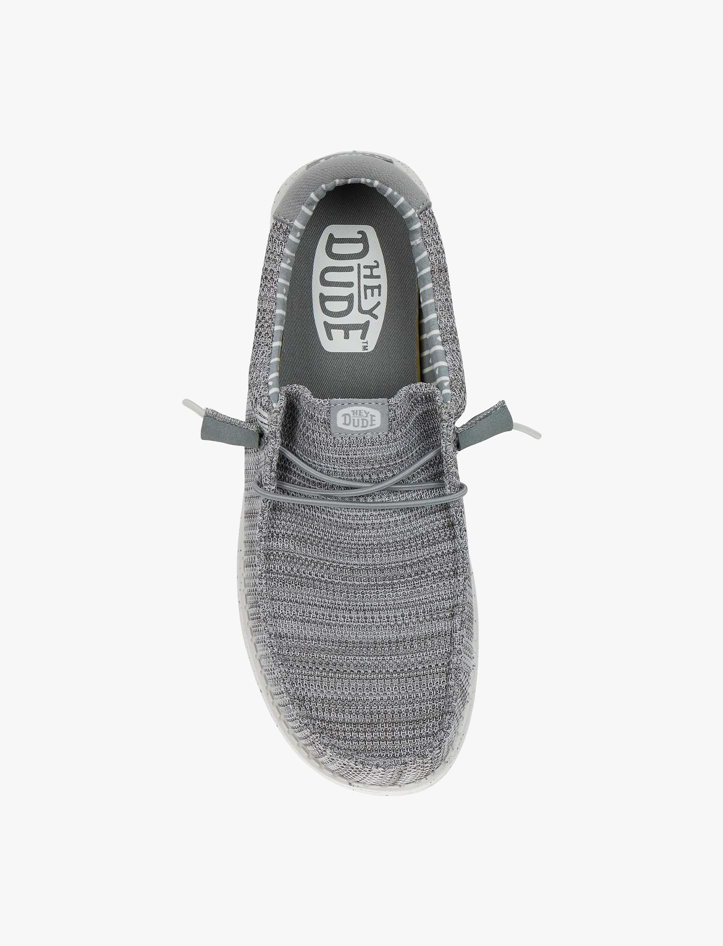 Hey Dude Slip On Wally Stretch Sox - נעלי סליפ און היי דוד לגברים בצבע אפור