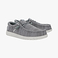 Hey Dude Slip On Wally Stretch Sox - נעלי סליפ און היי דוד לגברים בצבע אפור