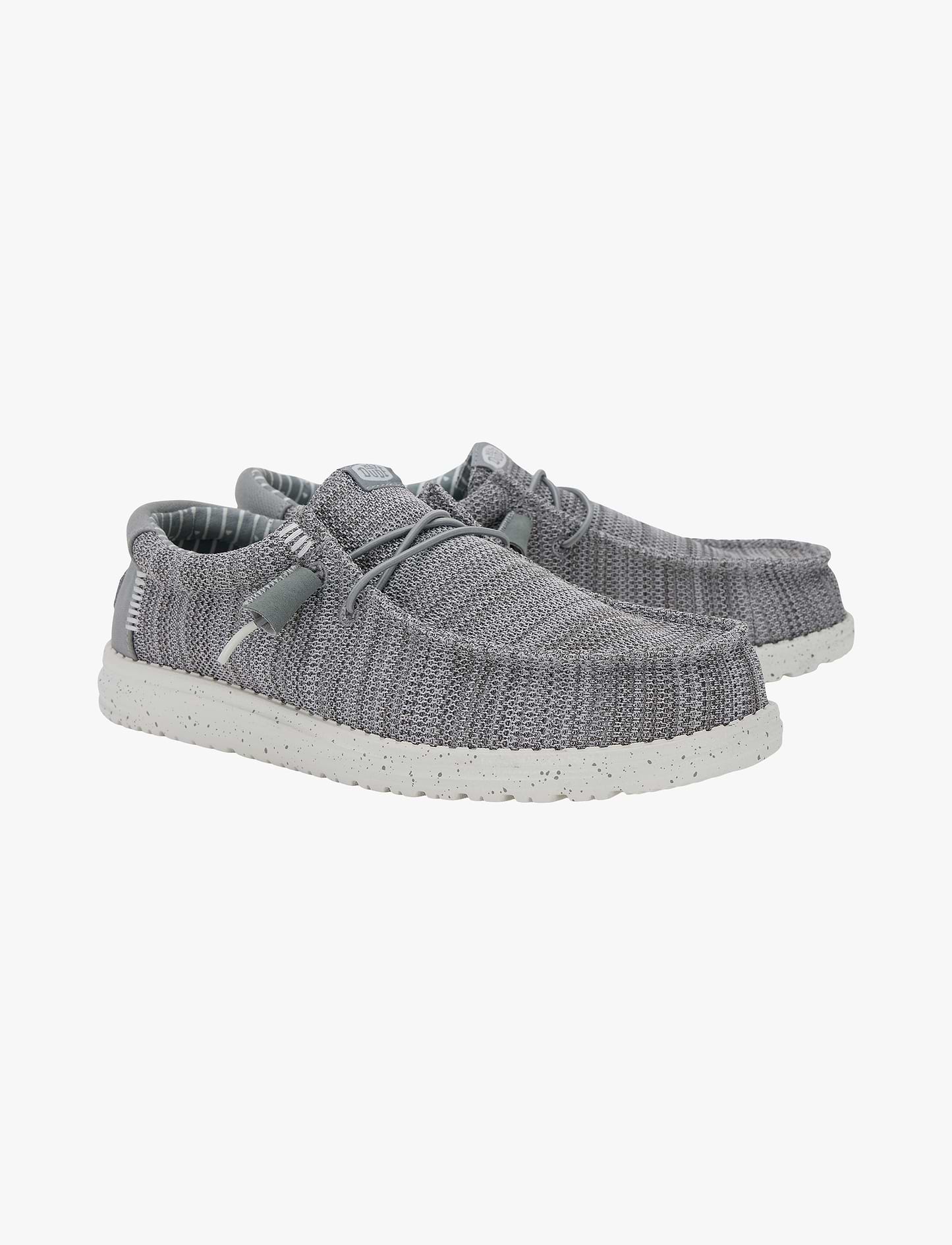 Hey Dude Slip On Wally Stretch Sox - נעלי סליפ און היי דוד לגברים בצבע אפור
