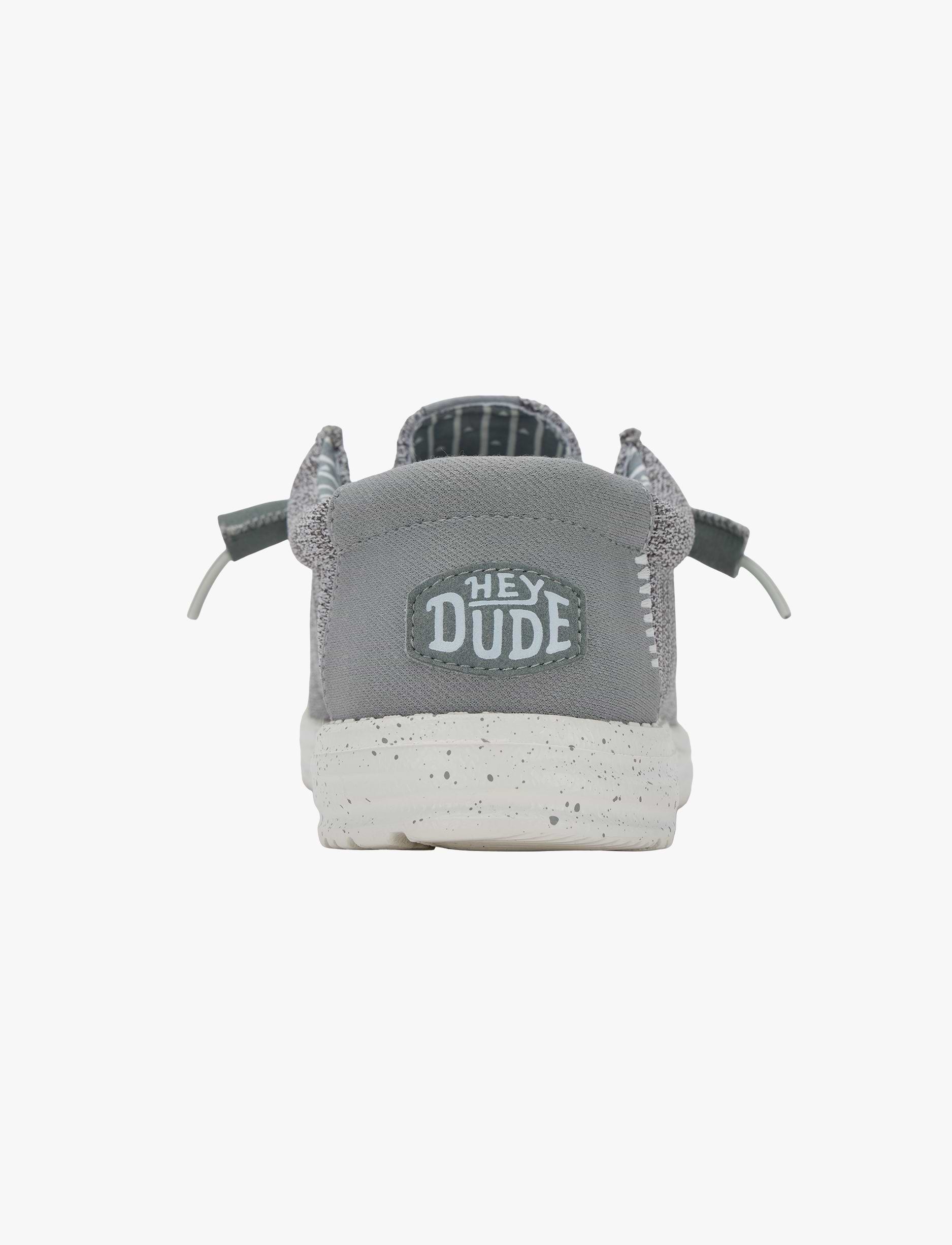 Hey Dude Slip On Wally Stretch Sox - נעלי סליפ און היי דוד לגברים בצבע אפור