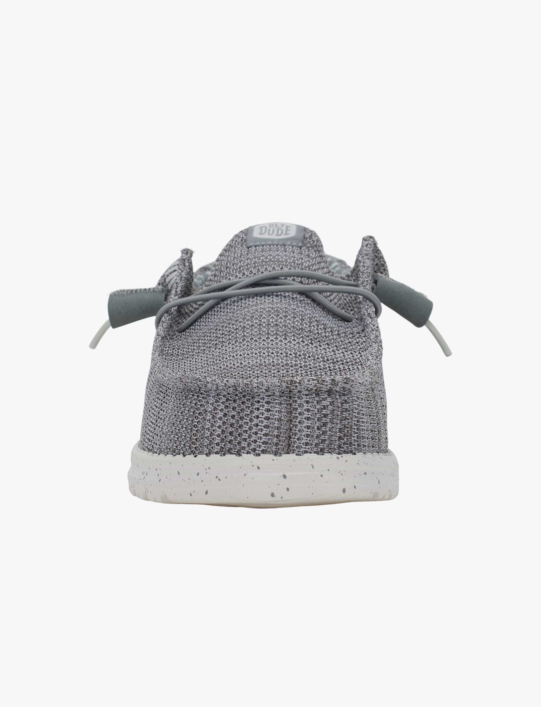 Hey Dude Slip On Wally Stretch Sox - נעלי סליפ און היי דוד לגברים בצבע אפור