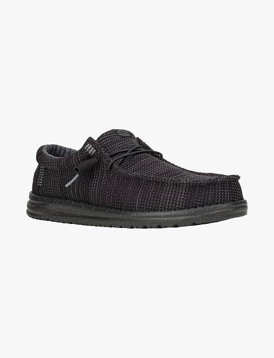 Hey Dude Slip On Wally Stretch Sox - נעלי סליפ און היי דוד לגברים בצבע שחור