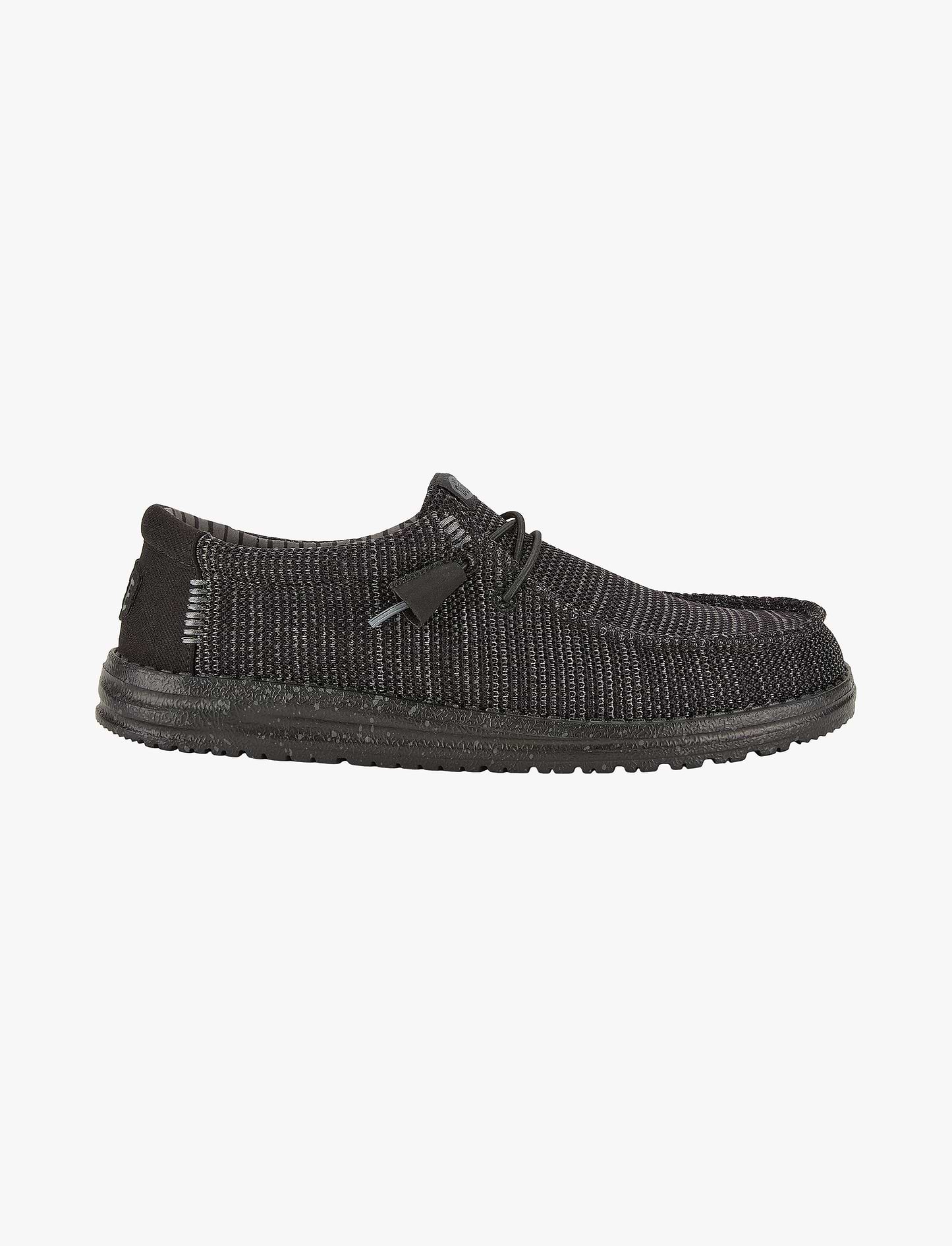Hey Dude Slip On Wally Stretch Sox - נעלי סליפ און היי דוד לגברים בצבע שחור