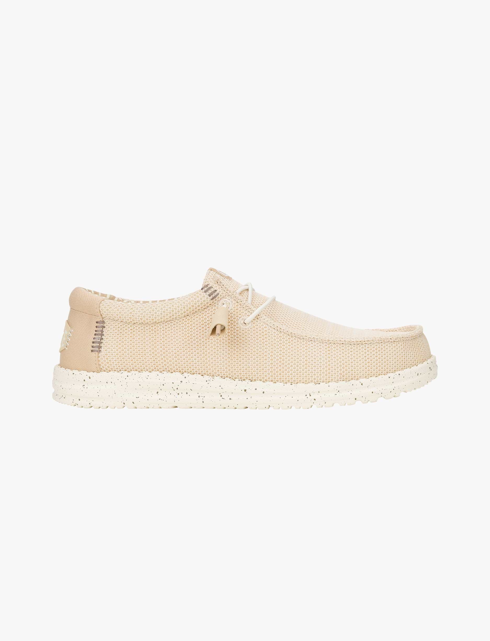 Hey Dude Slip On Wally Stretch Sox - נעלי סליפ און היי דוד לגברים בצבע אייריש קרים/אגרט