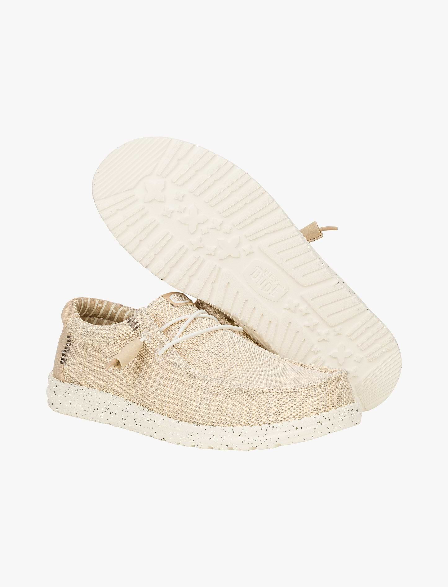 Hey Dude Slip On Wally Stretch Sox - נעלי סליפ און היי דוד לגברים בצבע אייריש קרים/אגרט